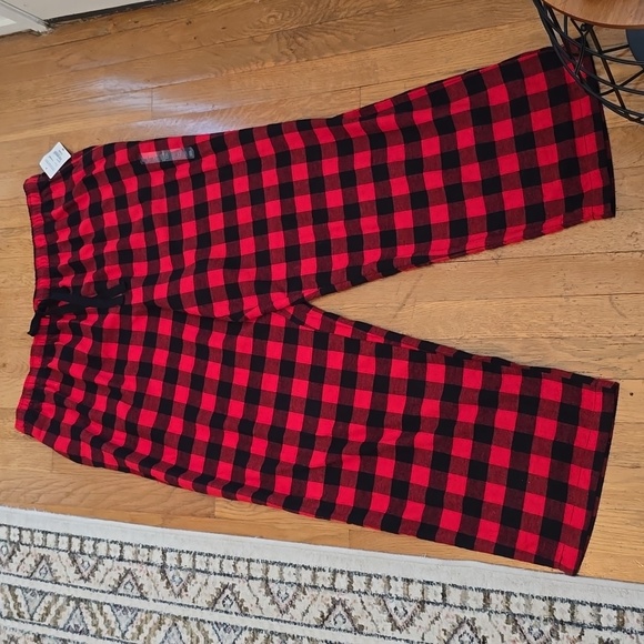 SLEEP CHIC BRAND WOMEN'S PLUS SIZE BLACK AND RED CHECKERED SLEEP PANTS SIZE XXL - Picture 3 of 12